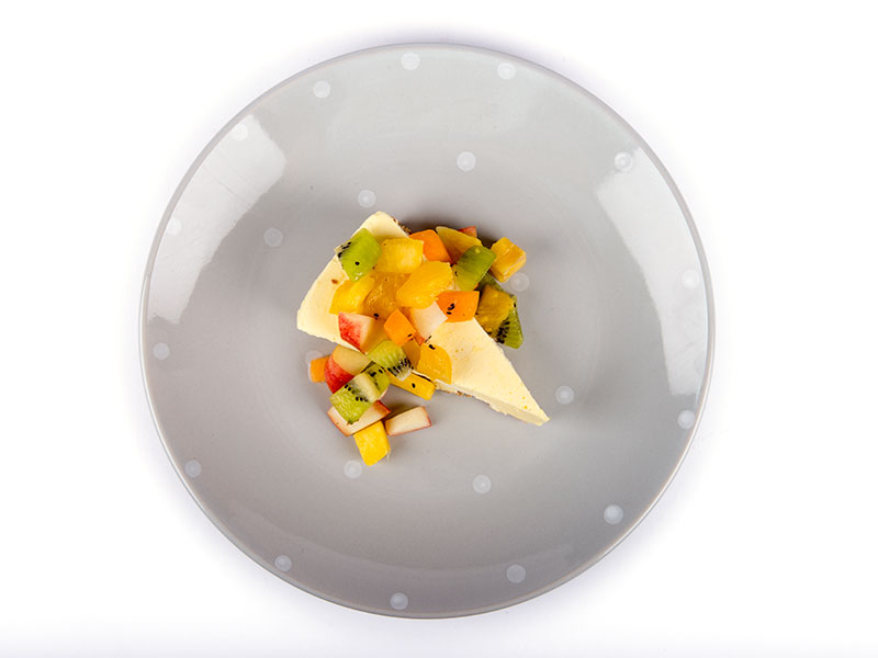 Ristorante e Pizza Gourmet Le Case Macerata - dessert semifreddo con frutta